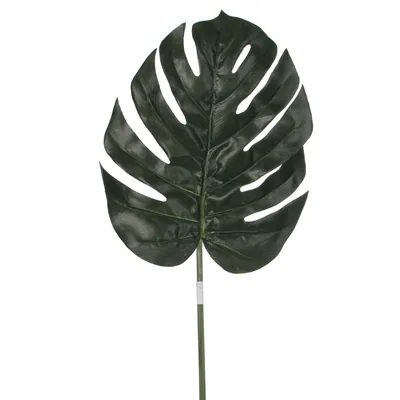 Mica Decorations Hoja de monstera verde 88cm (pack de 12)