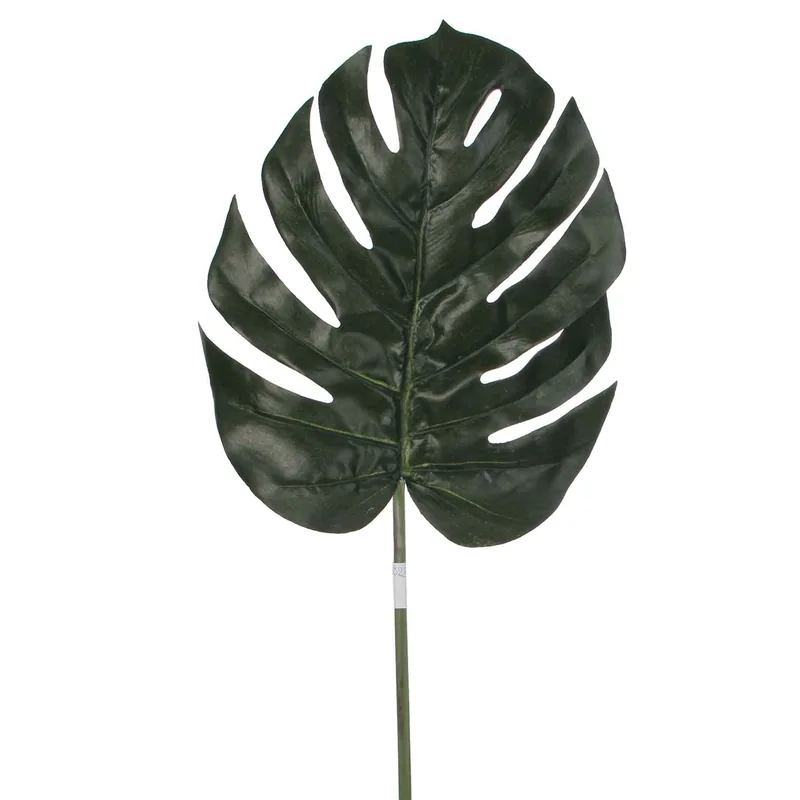 Mica Decorations Hoja de monstera verde 88cm
