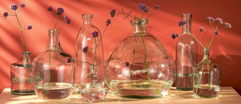Mica Decorations Garrafa cristal transparente Diego Ø27x42cm