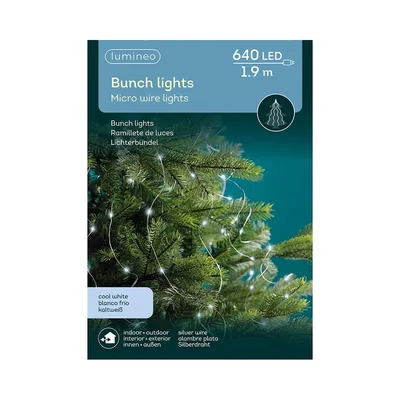Lumineo Guirnalda micro LED fija para árbol 190cm 640 leds – foto 4