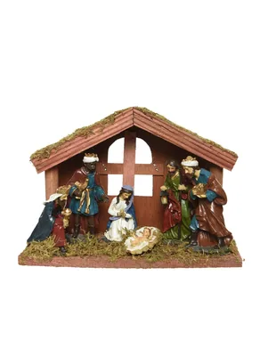 Kaemingk EDP 71983 Nacimiento belén 6 figuras 9 cm