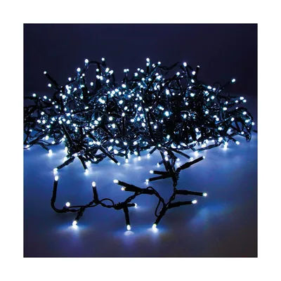 Lumineo Guirnalda LED Compact parpadeante azul 14M 500L cable verde – foto 1