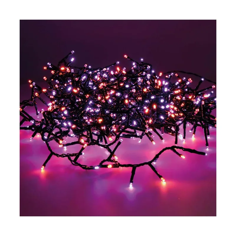 Lumineo 72260 Guirnalda LED Compact parpadeante cable negro 16 m