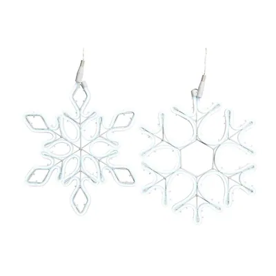  Copo de nieve neonflex exterior, 54x69 cm, 576 leds – foto 3