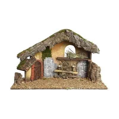 Kaemingk Establo vacío para belén 50x22x30cm – Decoración y navidad