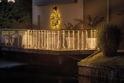Lumineo 71257 Cortina LED para balcón exterior blanco 200x100 cm – foto 3