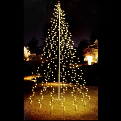 Unbekannt Cortina exterior 192 LED para árboles negra 5 m – foto 2