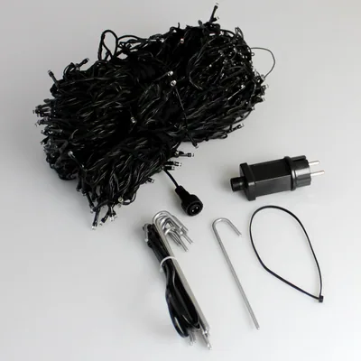 Unbekannt Cortina exterior 192 LED para árboles negra 5 m – foto 3