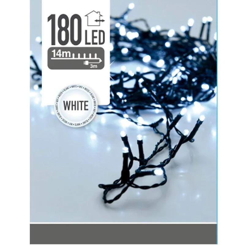 Unbekannt Desconocido guirnalda fija 180 leds blanco frio 220V 16,5m IP44 - 1 unidad