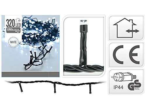 Koopman International Cadena de luces 320 LED fija blanca