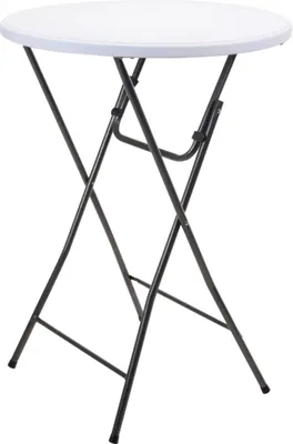 PRO Garden mesa de jardín 80x110 cm acero blanco y antracita