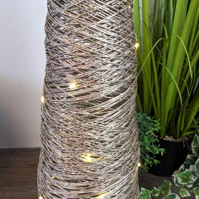 EDP 72103 Árbol en forma de cono con 40 LED dorado 80 cm – foto 2