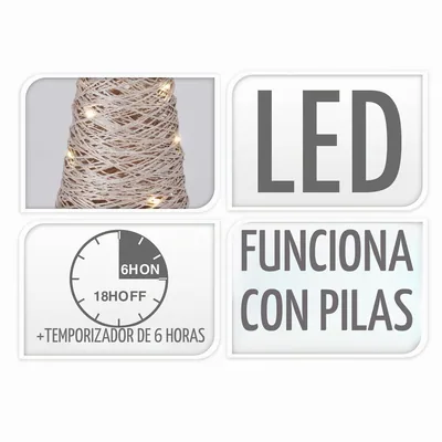 EDP 72103 Árbol en forma de cono con 40 LED dorado 80 cm – foto 4