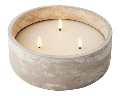 Lumineo Vela solar interior/exterior efecto llama 28x8cm 3 leds – Decoración y navidad
