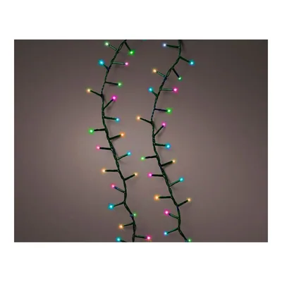 Guirnalda LED parpadeante multicolor pastel, 11 m, 500 luces, cable verde