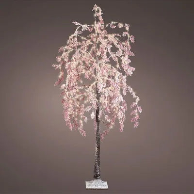  Sauce llorón microled flor rosa, exterior, 210 cm, 600 leds – foto 1