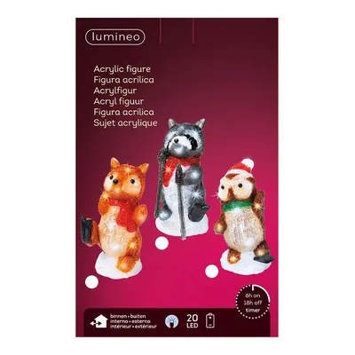 Lumineo Figura de animal acrílica LED exterior 13x10x24cm 20 leds – foto 3
