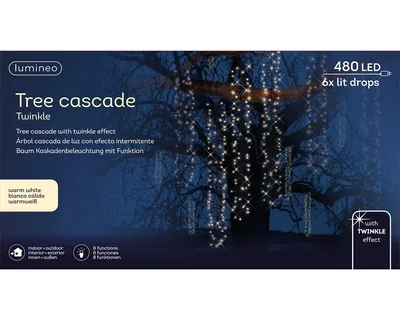 Lumineo Cortina cascada para árboles 8 funciones 200cm 480 leds – foto 4