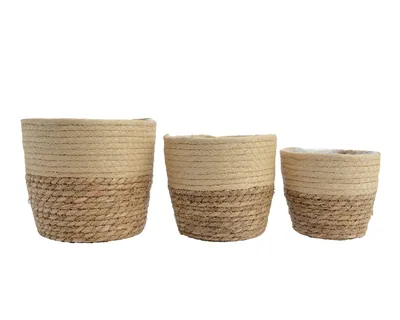 Kaemingk Conjunto de 3 cestos de yute Ø20 20x20x17cm – foto 5
