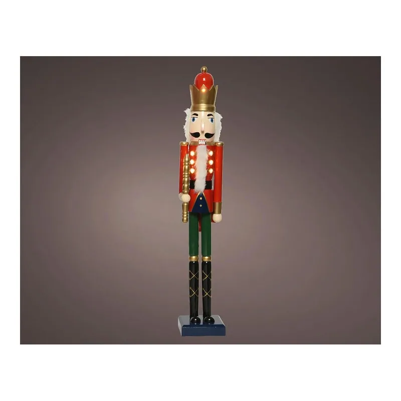  Cascanueces de madera con LED, 11x8,8x50 cm, 7 leds