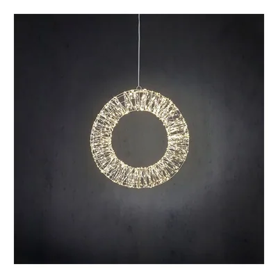 Corona decorativa LED blanco frío, Ø45 cm