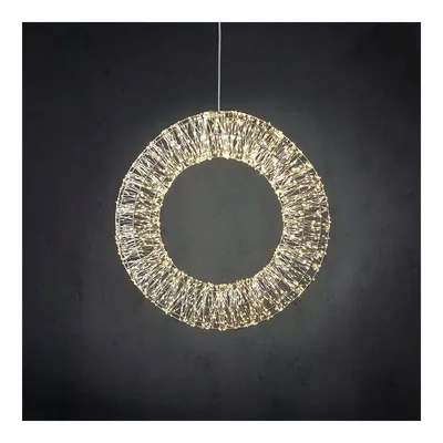 Corona decorativa LED blanco frío, Ø60 cm